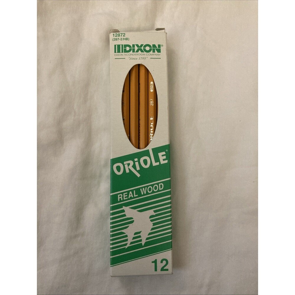 Vintage Dixon Pencils (Ticonderoga Co) Oriole Wood #12872 | Pack Of 12